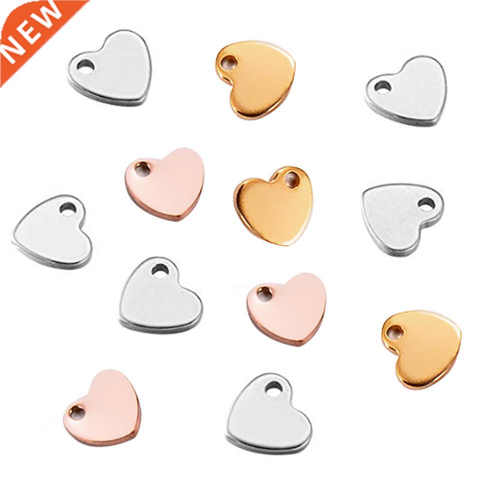 20Pcs/lot Stainless Steel Heart Charm Stamping Blank Pendant