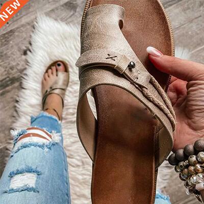 Open-Toe Summer Sandals New 2021 Flat Bottom Fashion Women S