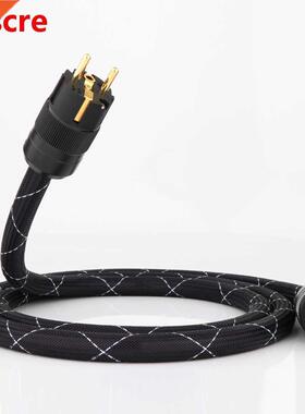 8N Copper SCHUKO Power Cable Gold plated EUR power plug cabl