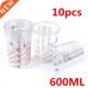 Mixing Paint Cups 600ml Mixi 10pcs Pots Plastic