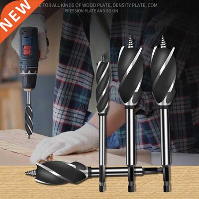 Four-slot Hexagonal Long Shank Auger Drill Woodworking
