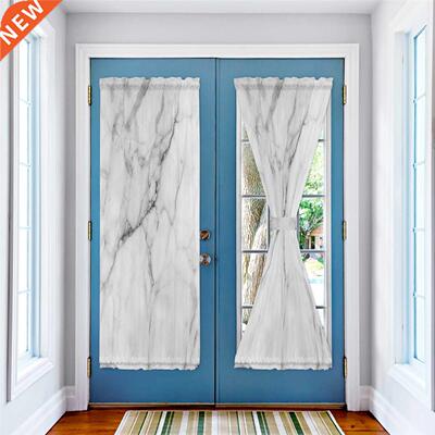 White Marble Crackle Modern Curtains for Living Room Luxury