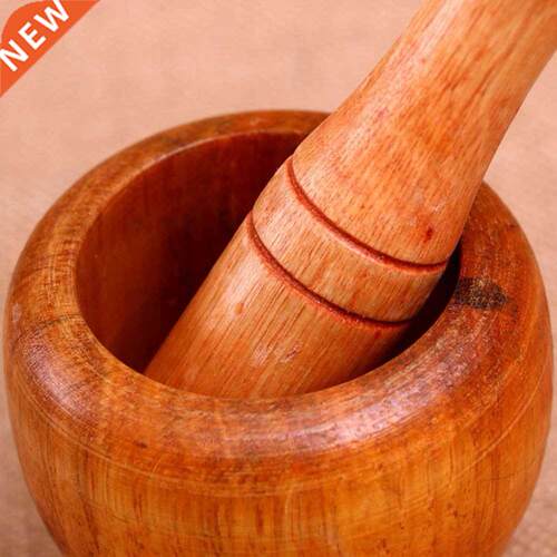 Wooden Mortar And Pestle Set Wooden Spice Pepper Crusher Her