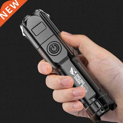 Multi-function Bright Led Flashlight Battery Power Rechargea