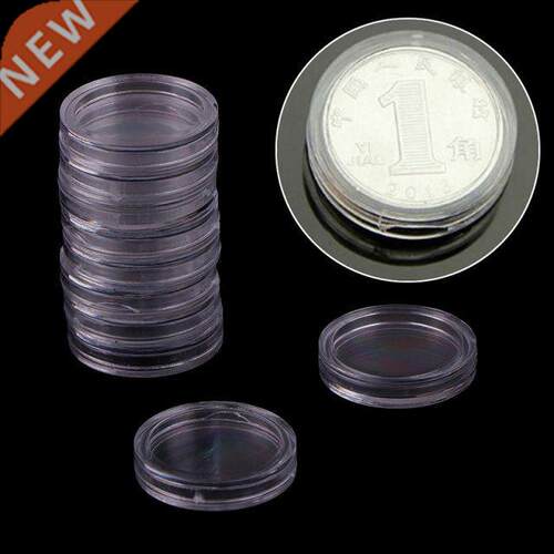10Pcs 18mm Available Plastic Coin Capsules Box Transparent S