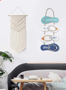 Retro Beach Quadruplet Slppers Hangng Ornament Letter