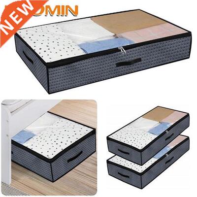HOOMIN Under Bed Storage Boxes Zippered Organizer Thick
