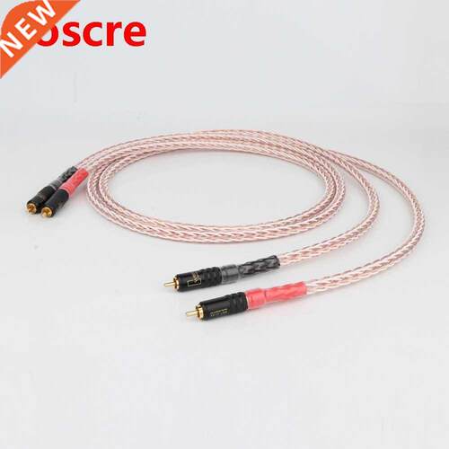 HiFi 4TC 7N OCC Pure Copper RCA Cable Hi-End CD Amplifier In