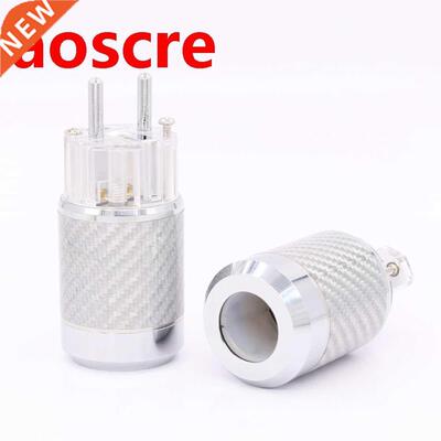 Carbon Fiber Rhodium Plated EU Mains Power Connector Female