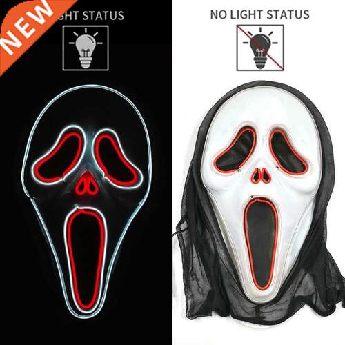 Plastic Scream Mask Horror Movie Scary Full Face Halloween P