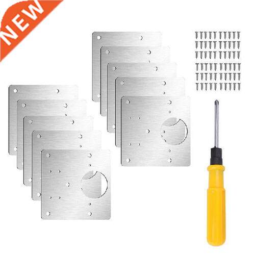 10Pcs Hinge Repair Plate, Stainless Steel Cabinet Door