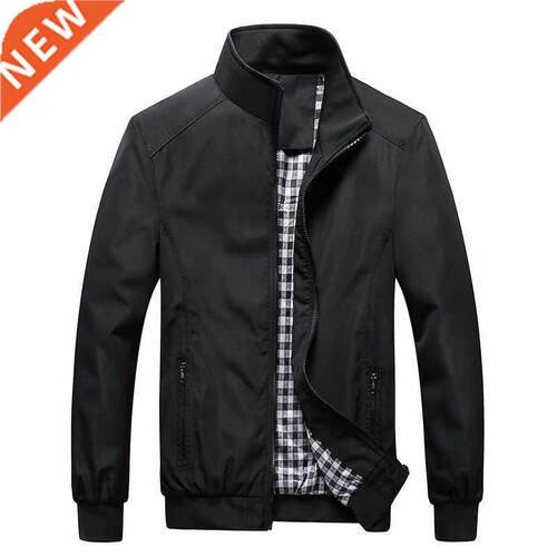 Quality Bomber Solid Casual Jacket Men Spring Autumn Outerwe