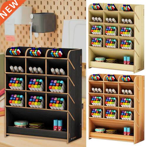 Desk Organizer Pen Holder With Drawer Large Capacity Home Of