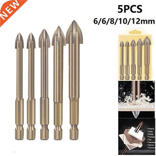 5PCS Carbide Drilling Bit Woodworking Drill Bit Set Glass Ce