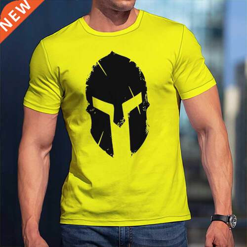 Model Graphic Spartan Print 3D Casual Male Shirt Around The