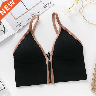 Korean striped crop slim fit spaghetti strap tanke top wome