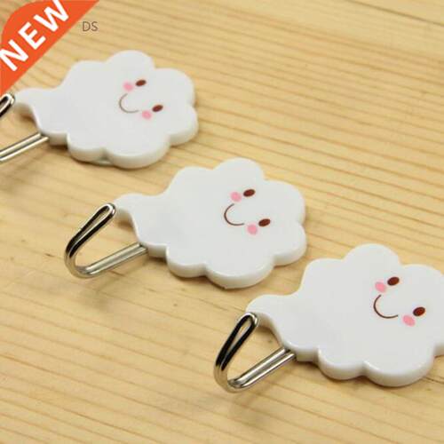 3Pcs Wall Hanging Door Hooks Bathroom Clouds Hanger Self-adh