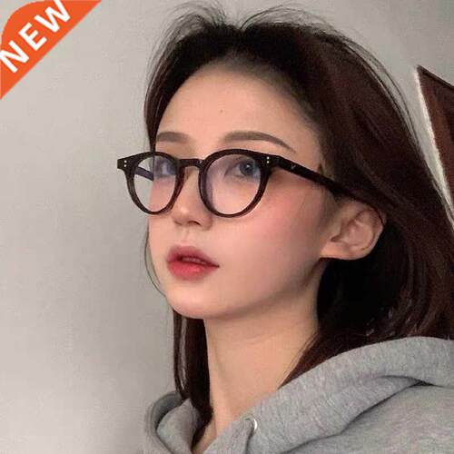 2022 fashion New Black frame point Plain glasses PC plain gl
