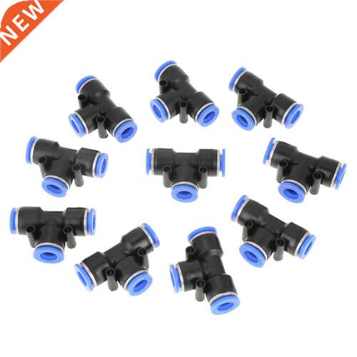 10 pcs 10mm 3/8 T Type Pneumatic Connector Line Quick Fittin
