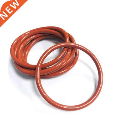 10/50pcs Red Silicone Ring Gasket CS 1.5mm 2mm 2.4mm OD 5 ~