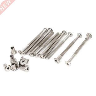 6mmx80mm Cross Countersunk Screw Bolts Barrel Nuts 10sets