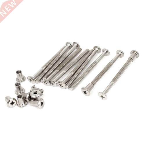 6mmx80mm Cross Countersunk Screw Bolts Barrel Nuts 10sets