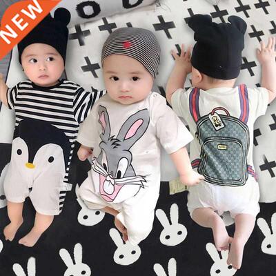 2021 Summer New Baby Romper Short Sleeve Baby Boys Girls Clo