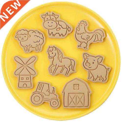 Cookie Cutters Shapes Set Farmhouse Pattern Biscuit Cutter