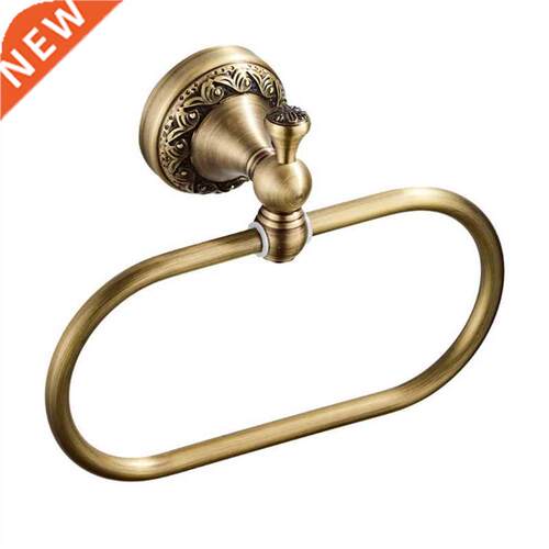 Retro Brass Towel Ring Wall Mounted Oval Towel Holder Wall H