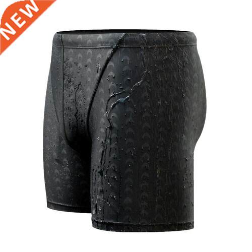 New Professional Swimming Trunks Men Swimwear Sharkskin Swim