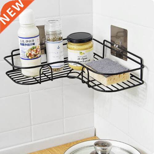 Bathroom Kitchen Punch Corner Frame Shower Shelf Wrought