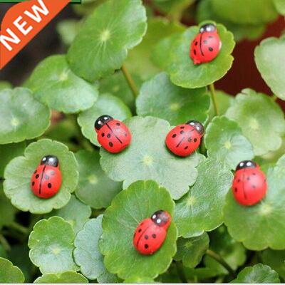 100pcs/set Cute Resn Crafts Decoratons Mnature Ladybug