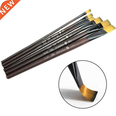 6pcs/set Nylon Hair Acrylics Art Paint Brush Set Gouache Wat