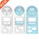 Multifunctional Mathematics Geometric Sets Ruler Pieces
