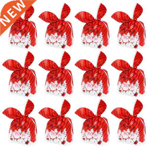 50Pcs Christmas Candy Wrapping Bags Lovely Cookies Bags