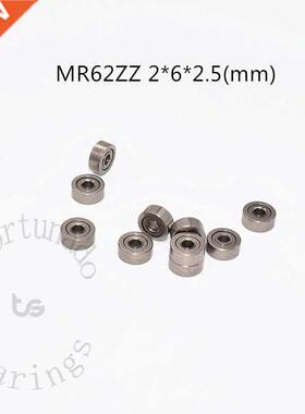 Miniature 10pcs MR62ZZ 2*6*2.5(mm) free shipping chrome ste