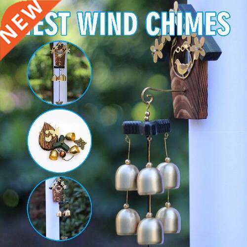 1 Pc Copper Bird Nest Wind Chimes Antique House Garden