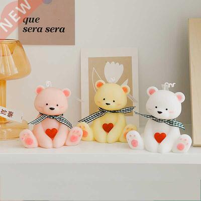 Cute irthday Candles Handmade Aromatherapy Sitting ear Can