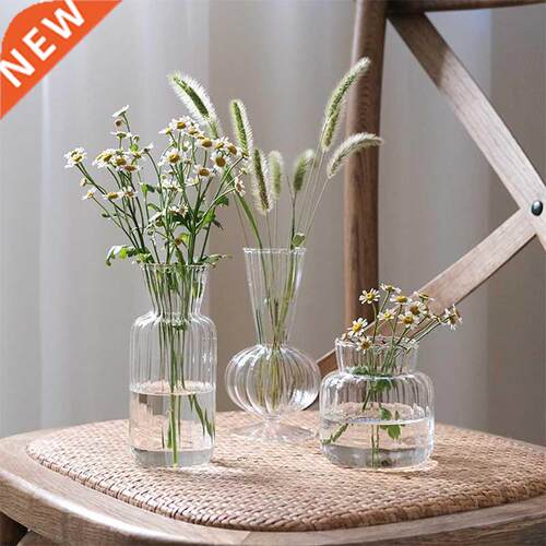 Nordic Glass Flower Vase Bubble Bottle Shaped Flower Bottle