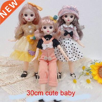 New 1 Set 30cm Movable Joints Doll Casual Fashion Princess