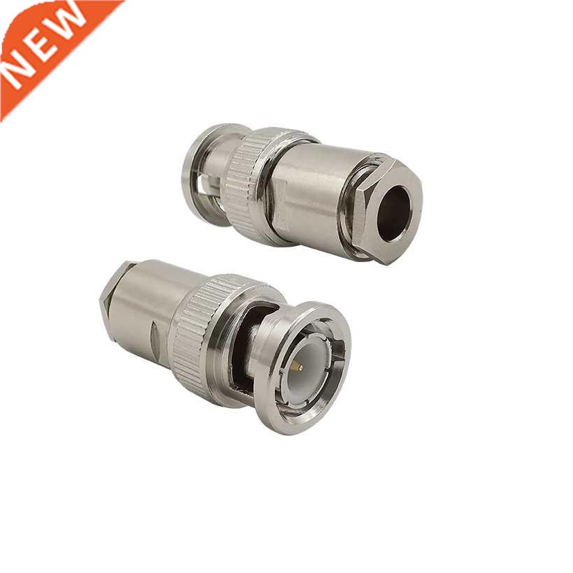 1/2Pcs Silver BNC Male Plug Clamp Sol Connector for LMR19