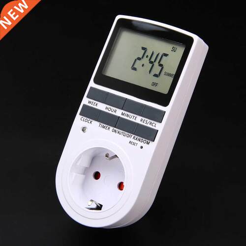 Timer Outlet EU Plug-in Programmable 7 Day 12/24 Hour Timer