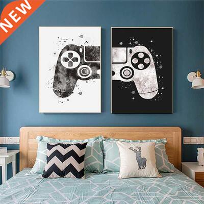 Gaming Room Paintings Gamepad Abstract Posters and Prints W