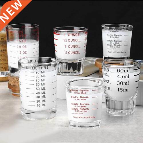 30/60 ML Glass Measuring Cup Espresso Shot Glass Liquid Glas