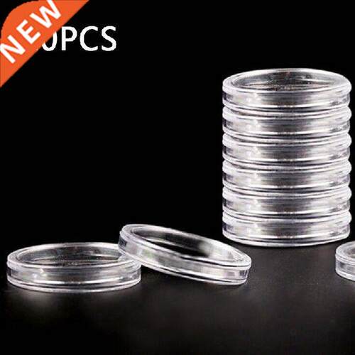 10/100Pcs 40mm Transpent Plastic Coin Holder Coin