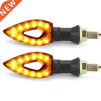 2pcs Motorcycle LED Turn Signal Light Amber Blade Lamp Indic