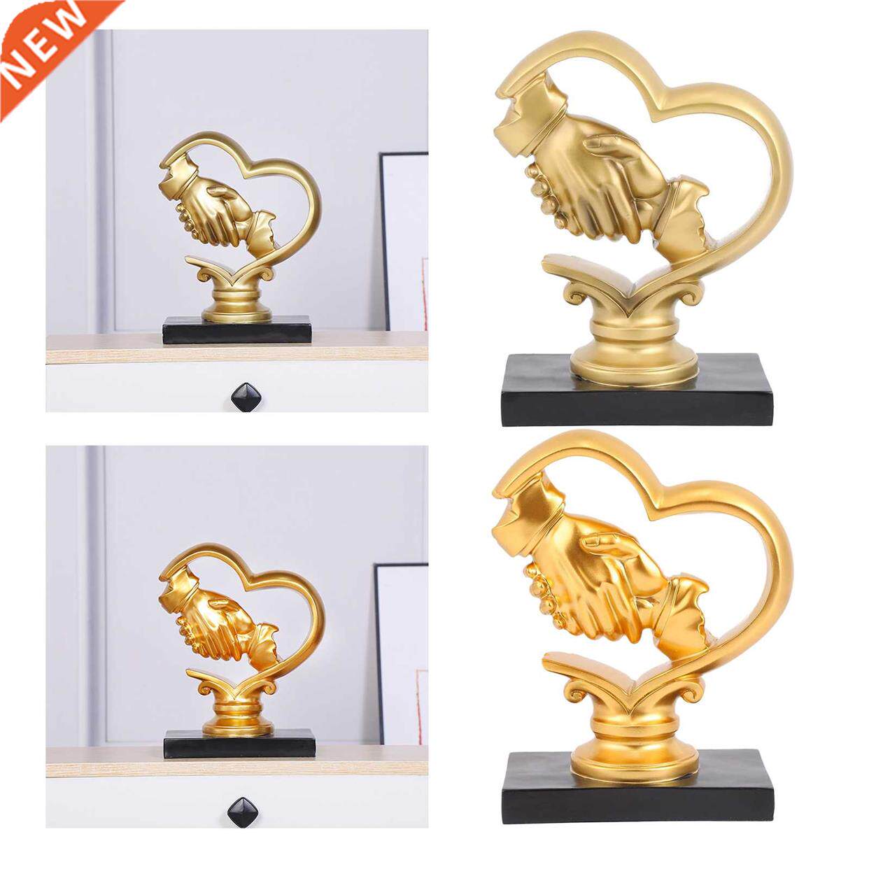 hand painted shake hands shape figure integrity decoration