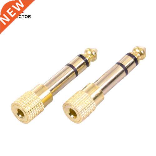 4pcs Jck 6.35mm 1/4'' Mle To 3.5mm 1/8'' Femle udio Con