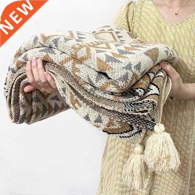 Knitted Wool Tapestry Bohemian Nap Blanket Sofa Towel