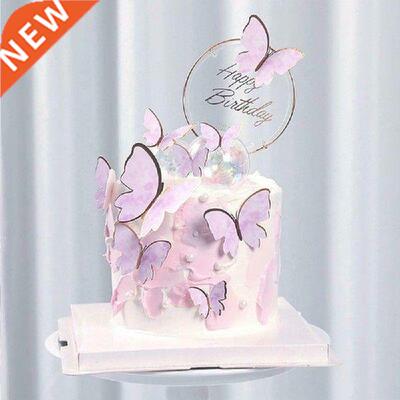 10pcs Happy Birthday Cake Toppers Cake Decoration Handmade